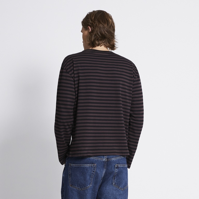 Striped long sleeve tee "Lion stripe" Brown
